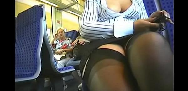  Down blouse secretary in train